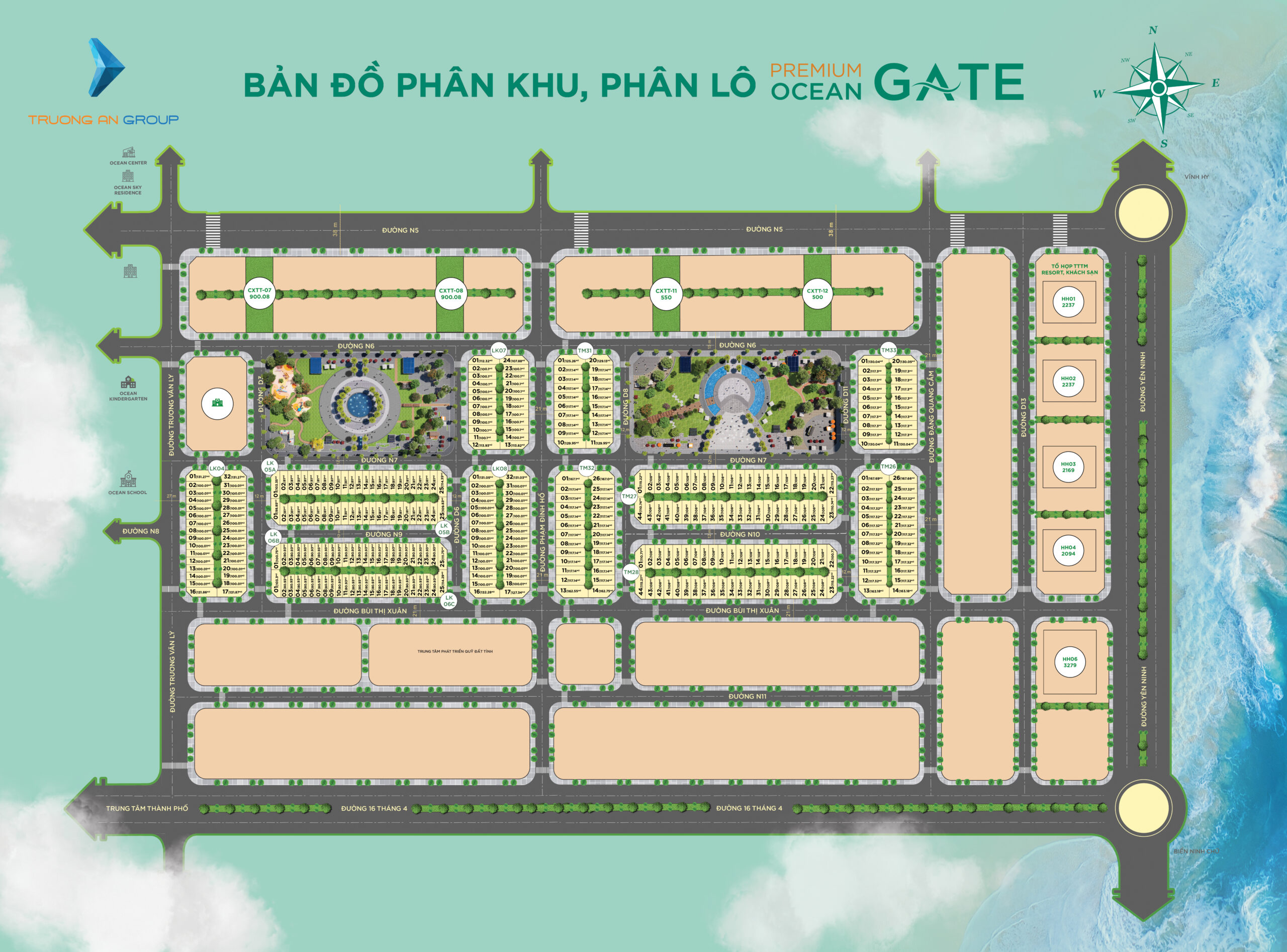 mặt bằng bình sơn ocean park